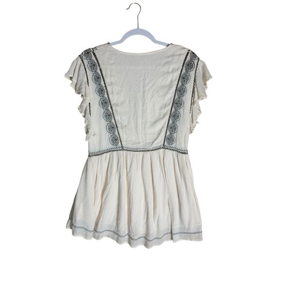 Free People Falling Water Embroidered Boho Peasant Tunic Festival Cottage Size M - Picture 5 of 8